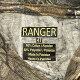 Age 4 Ranger Camo Long Sleeve T-Shirt - XS Camo Cotton Blend