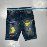 Switch Denim Shorts - 36W 12L Blue Cotton