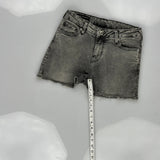 True Religion Denim Shorts - 26W UK 4 Grey Cotton
