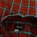 Marmot Checked Flannel Shirt - Large Red Cotton