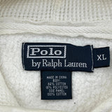 Vintage Polo By Ralph Lauren Hoodie - XL Cream Cotton Blend