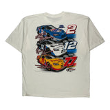 Penske Racing Fruit Of The Loom Nascar T-Shirt - 2XL White Cotton