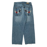 Embroidered Back Pockets Pepe Jeans Jeans - 32W 30L Light Wash Denim