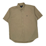 Vintage Ralph Lauren Short Sleeve Shirt - Large Khaki Cotton