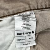 Carhartt Cargo Trousers - 40W 20L Beige Cotton