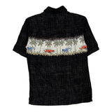 Batik Bay Graphic Hawaiian Shirt - Small Black Viscose