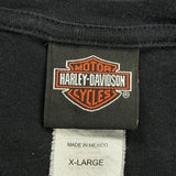 Harley Davidson Graphic Long Sleeve T-Shirt - XL Black Cotton