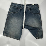 Wrangler Carpenter Shorts - 34W 9L Dark Wash Cotton