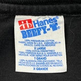 Hanes Single Stitch T-Shirt - XL Black Cotton