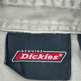 Dickies Short Sleeve Shirt - Large Beige Cotton