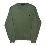 Polo By Ralph Lauren Sweater - Large Green Cotton