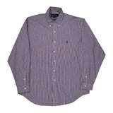 Ralph Lauren Checked Shirt - Large Purple Cotton