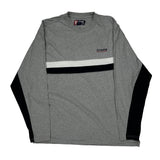 Chaps Ralph Lauren Striped Long Sleeve T-Shirt - XL Black Cotton