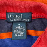 Age 7 Polo By Ralph Lauren Striped Polo Shirt - Small Multicoloured Cotton