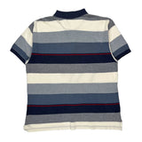 Chaps Ralph Lauren Striped Polo Shirt - 2XL Blue Cotton