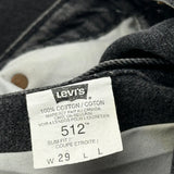 Levis Slim Fit Jeans - 28W US 4 Gray Cotton
