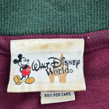 Walt Disney World Disney Cartoon Polo Shirt - XL Burgundy Cotton