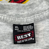 Superbee Fruit Of The Loom Single Stitch T-Shirt - XL Grey Cotton Blend