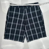Dickies Checked Cargo Shorts - 34W 10L White Cotton