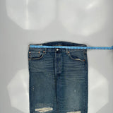 501 Levis Studded Jeans - 38W 29L Blue Cotton