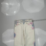 Levis 501 Tie-Dye Jeans - 28W 30L Multicoloured Cotton