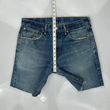Levis Denim Shorts - 33W 10L Blue Cotton