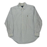 Ralph Lauren Striped Shirt - Large Blue Cotton