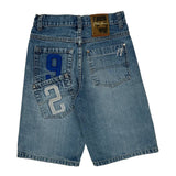 Age 8 Phat Farm Graphic Denim Shorts - Small Blue Cotton
