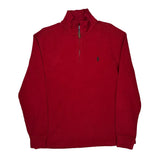 Polo By Ralph Lauren 1/4 Zip - Medium Red Cotton