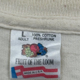Alaska The Last Frontier Fruit Of The Loom Single Stitch T-Shirt - Large Cream Cotton