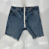 Levis Denim Shorts - 33W 10L Blue Cotton