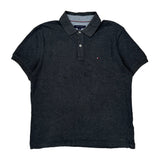 Tommy Hilfiger Polo Shirt - Large Gray Cotton