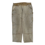Carhartt Double Knee Carpenter Pants - 36W 29L Beige Cotton