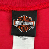 Cycle World Harley Davidson Studded T-Shirt - Large Red Cotton