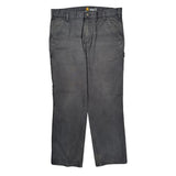 Carhartt Double Knee Carpenter Pants - 36W 32L Gray Cotton
