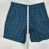 Dockers Checked Shorts - 34W 8L Blue Cotton