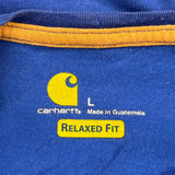 Carhartt T-Shirt - Large Blue Cotton