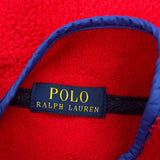 Athl. Div. Polo By Ralph Lauren 1/4 Zip Fleece - Small Red Polyester