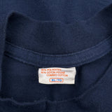 Blank Unbranded Single Stitch T-Shirt - XL Navy Cotton Blend