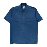 Brill Metal Works Dickies Short Sleeve Shirt - Large Blue Polyester Blend