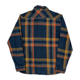 Levis Checked Flannel Shirt - XL Blue Cotton