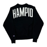 Reverse Weave Champion Spellout Sweatshirt - Small Black Cotton Blend