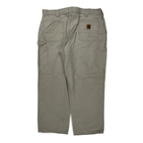 Carhartt Carpenter Trousers - 40W 30L Beige Cotton