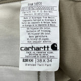 Carhartt Trousers - 38W 30L Beige Polyester Blend