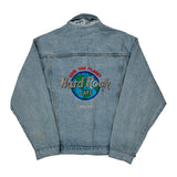 London Hard Rock Cafe Graphic Denim Jacket - Small Light Wash Cotton
