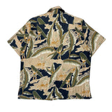 Surfing Go Barefoot Graphic Hawaiian Shirt - Large Multicoloured Cotton Blend