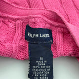 Age 6 Ralph Lauren Cardigan - XS Pink Cotton