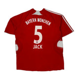 Bayern München Adidas 2007-08 Jack Home Football Shirt - XL Red Polyester