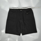 Wrangler Denim Shorts - 34W 9L Black Cotton