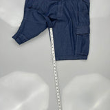 Champion Slim Fit Cargo Shorts - 36W 10L Blue Cotton